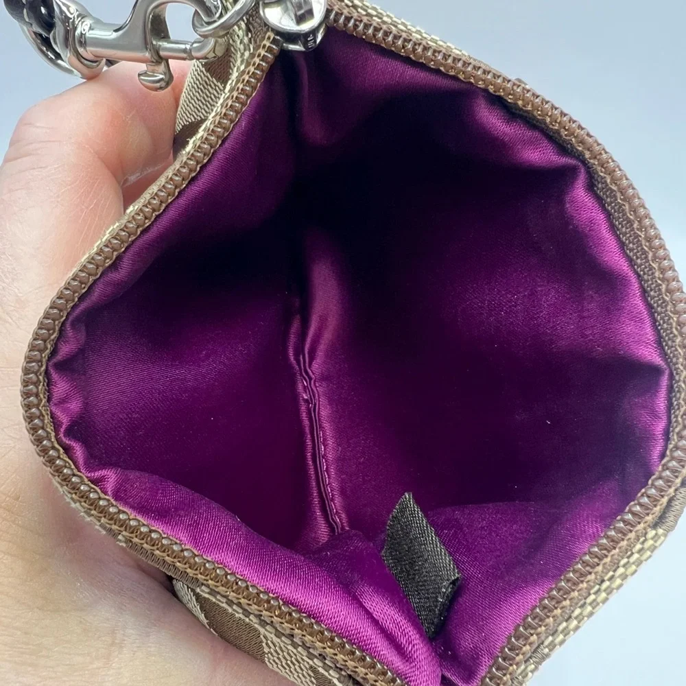 Coach Brown Signature Wristlet - Picture 8 of 11